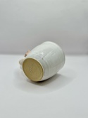 Uroczy kubek ceramiczny z różowa kokardką i złoceniem ok 300ml